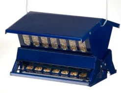 Absolute II Squirrel-Resistant and Metal Wild Bird Feeder - Blue - 12 Lbs Cap