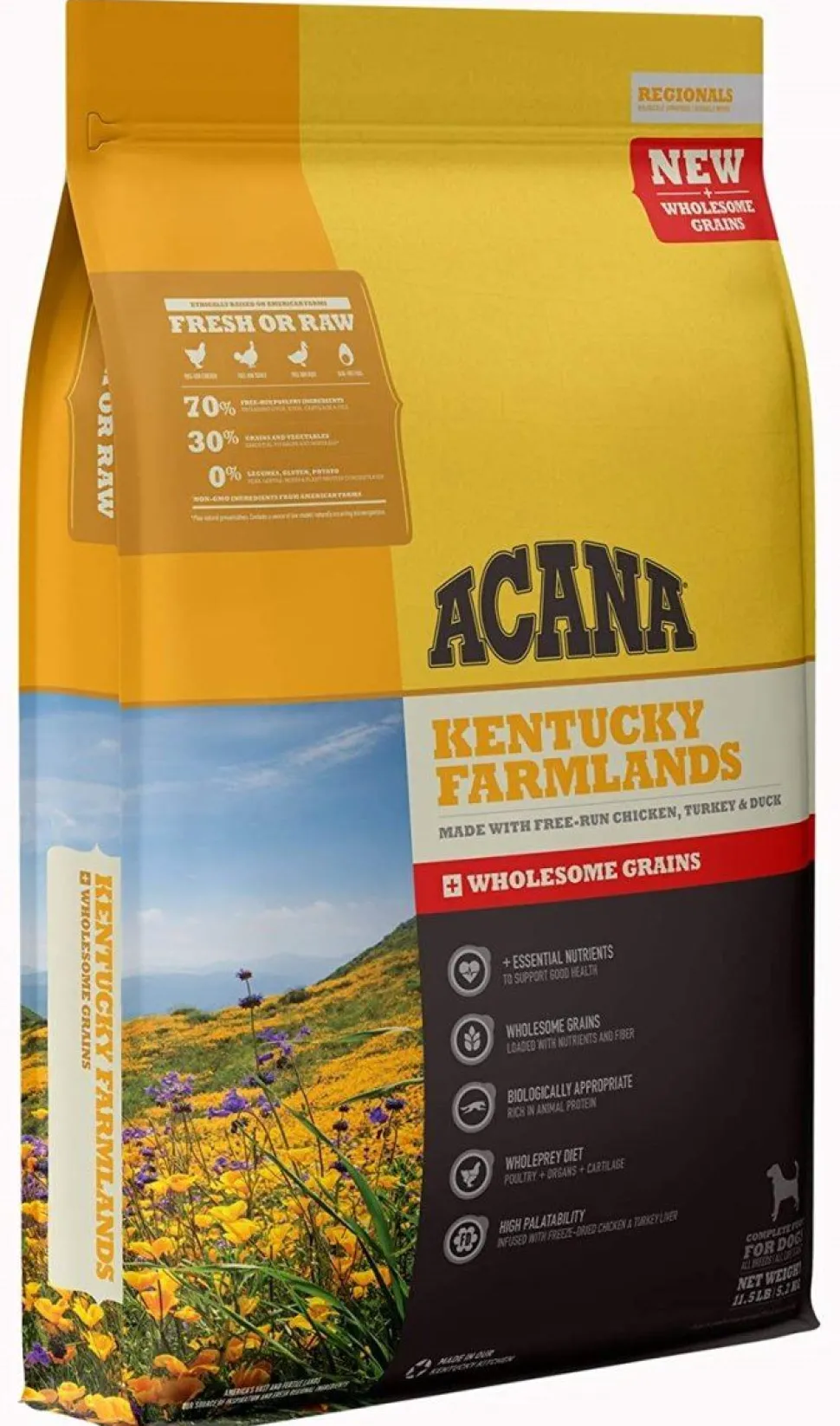 Acana 'Kentucky Dogstar Chicken' Wholesome Grains Kentucky Farmlands Dry Dog Food - 11.5 lb Bag