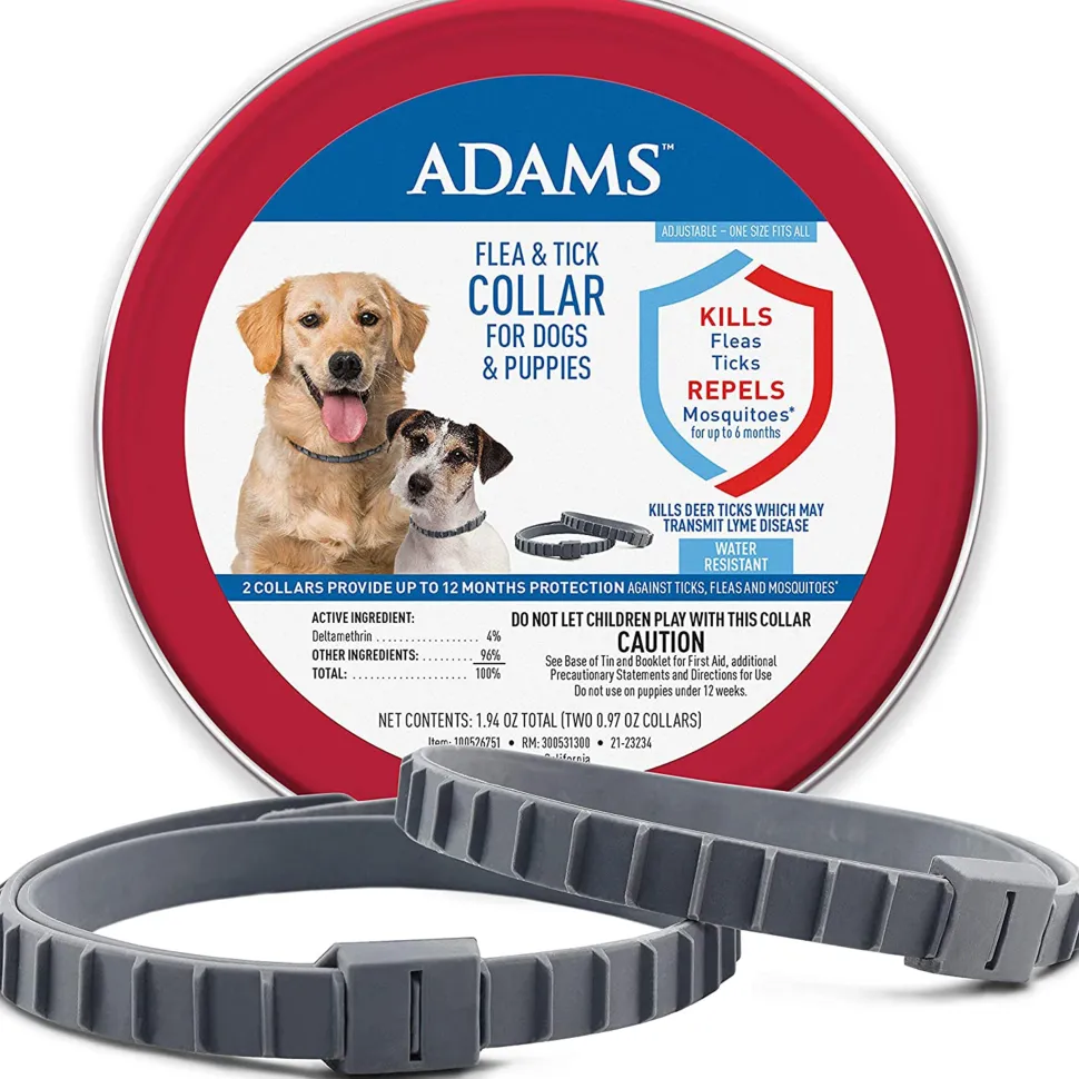 Adams Flea & Tick Collar for Dogs & Puppies - 2 Pack