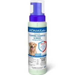 Adams Plus Flea & Tick Foaming Shampoo & Wash for Dogs & Puppies - 10 Oz