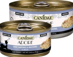 Adore Canned Grain-Free Canned Cat Food in Broth - Sardine/Mackerel - 2.46 Oz - Case of 24