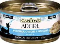 Adore Canned Grain-Free Canned Cat Food in Broth - Tuna/Chicken/Ma - 2.46 Oz - Case of 24