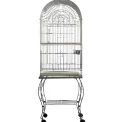 A&E Cage Company Economy Dome Top Bird Cage - Platinum - 20 X 20 X 58 In