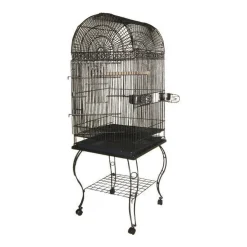 A&E Cage Company Economy Dome Top Bird Cage - Black - 20 X 20 X 58 In