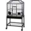 A&E Cage Company Elegant Style Flight Bird Cage with Stand - Black - 32 X 21 X 61 In