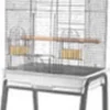 A&E Cage Company Open Flat Top Bird Cage with Removable Stand - Silver - 22 X 18 X 61 In