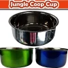 A&E Cage Company Stainless Steel Coop Cup With Ring & Bolt Bird Dish - 30 Oz
