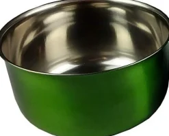 A&E Cage Company Stainless Steel Coop Cup with Bolt Hanger Bird Dish - Green - 10 Oz
