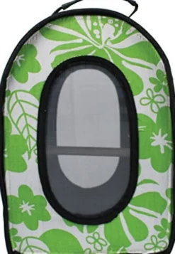 A&E Cage Company Voyager Soft Sided Travel Bird Carrier - Green - Small - 14.5 X 10.5 X 7