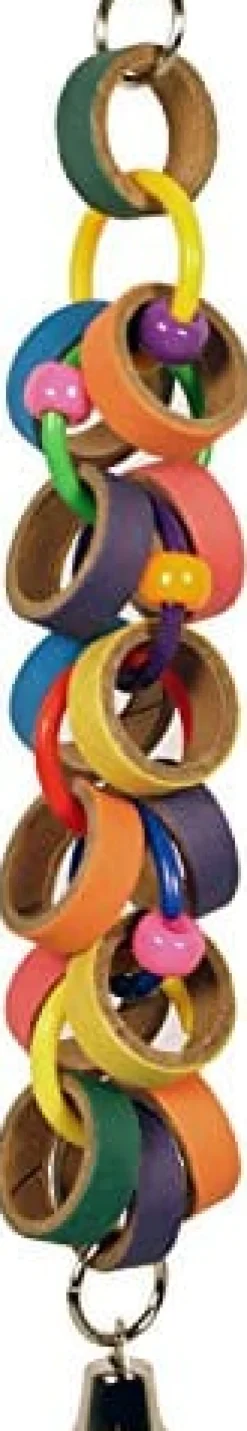A&E Cage Happy Beaks Bagels And Bell Bird Toy - 10 X 1.5 X 1 In