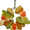 A&E Cage Happy Beaks Deluxe Tropical Delight Fruit & Nut Ring Bird Toy - 4 X 4 X 4 In