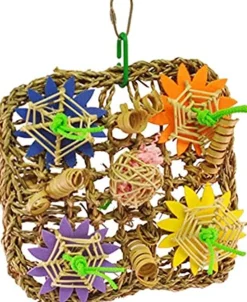 A&E Cage Happy Beaks Deluxe Vine Mat Bird Toy - 7 X 7 X 3 In