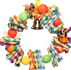 A&E Cage Happy Beaks Fiesta Wreath Bird Toy - 9 X 7 X 2 In