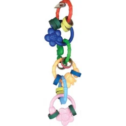 A&E Cage Happy Beaks Flowerrings Bird Toy - 10 X 3 X 3 In