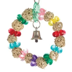 A&E Cage Happy Beaks Munch Ball Swing Bird Toy - 6 X 5 X 1 In