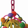 A&E Cage Happy Beaks Space Ball On A Chain Bird Toy - 14 X 7 In