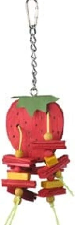 A&E Cage Happy Beaks Strawberry Bird Toy - 11 X 4 In