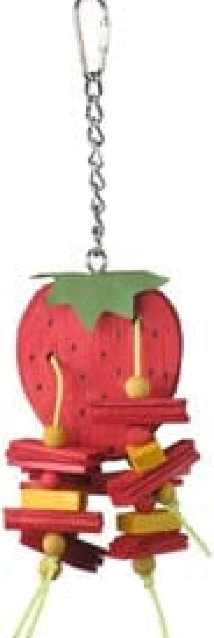 A&E Cage Happy Beaks Strawberry Bird Toy - 11 X 4 In