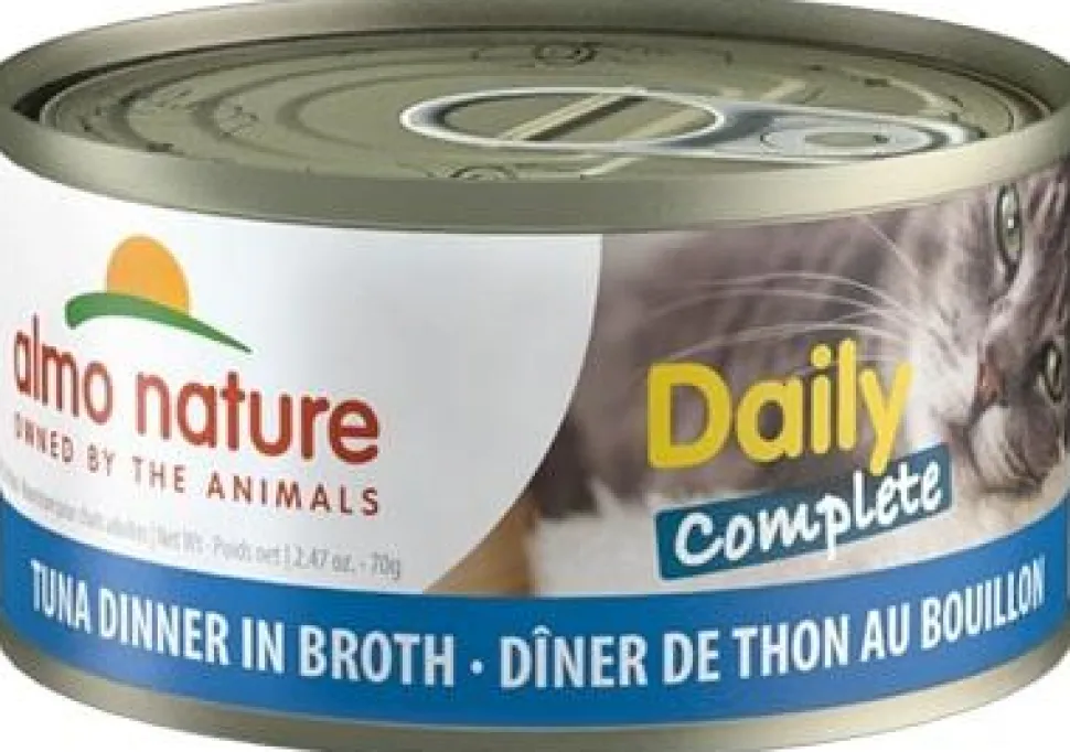 Almo Nature Cat Daily Complete Tuna Dinner in Broth Canned Cat Food - 2.47 oz Cans - Case of 24