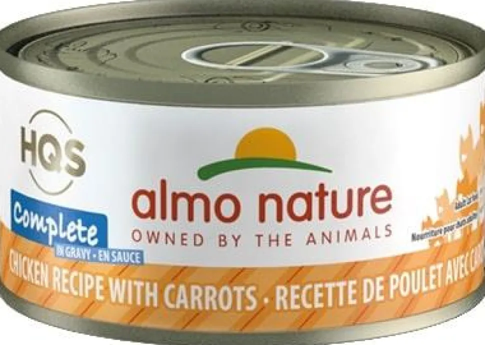 Almo Nature HQS Complete Chicken with Carrot in Gravy Canned Cat Food - 2.47 oz Cans - Case of 24