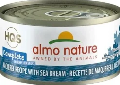 Almo Nature HQS Complete Mackerel with Sea Bream in Gravy Canned Cat Food - 2.47 oz Cans - Case of 24