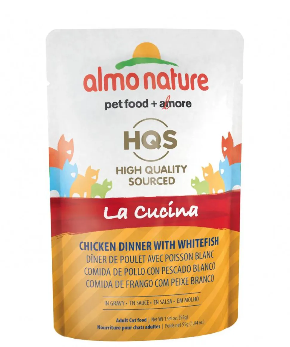 Almo Nature HQS La Cucina Chicken with Pineapple in Gravy - 1.94 oz Pouches - Case of 24