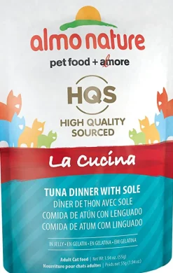 Almo Nature HQS La Cucina Tuna with Sole in Jelly - 1.94 oz Pouches - Case of 24