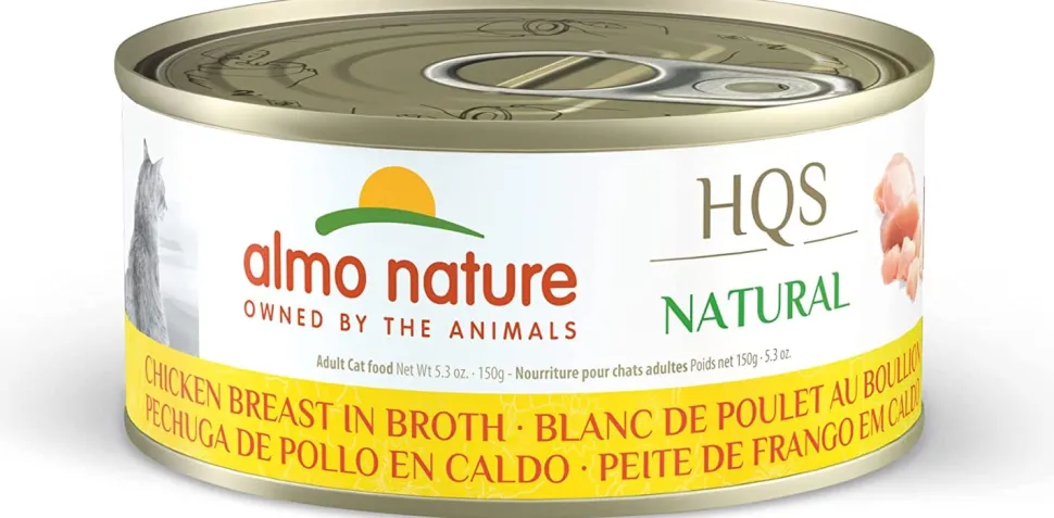 Almo Nature HQS Natural Chicken Breast in Broth Canned Cat Food - 5.29 Oz - Case of 24