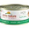 Almo Nature Made in Italy HQS Natural Grilled Turkey in Broth Canned Cat Food - 2.47 oz Cans - Case of 24