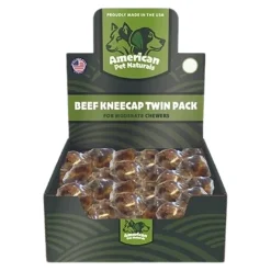 American Pet Naturals Grain-Free Beef Kneecap Natural Dog Chews - Twin Pack - 25 Count