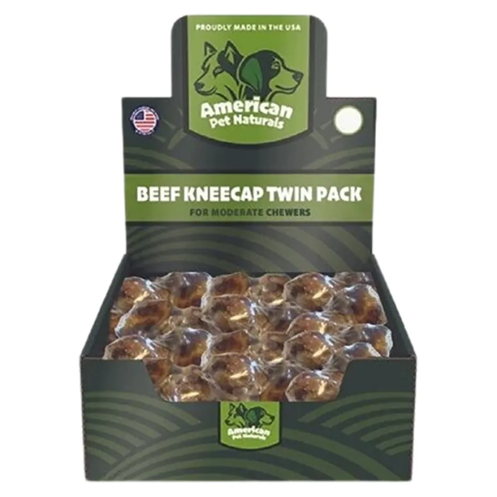 American Pet Naturals Grain-Free Beef Kneecap Natural Dog Chews - Twin Pack - 25 Count