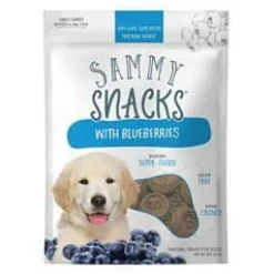 Ancestry Pet Food Sammy Snacks Blueberry Crunchy Dog Biscuits Treats - 8 Oz