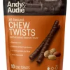 Andy & Audie All-Natural Chew Twists With Roasted Peanut Flavor Treats - 30 Count, 17.63 oz