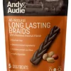 Andy & Audie All-Natural Long Lasting Braids With Chicken Treats - 5 Count 5.9 oz
