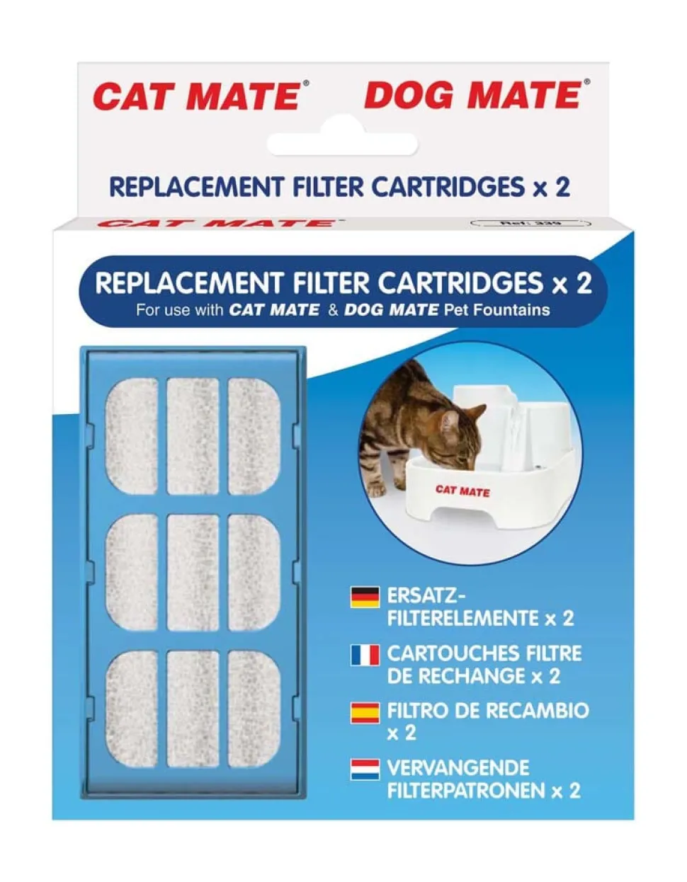 Ani Mate Replacement Filter Cartridges - Blue - 2 Pack