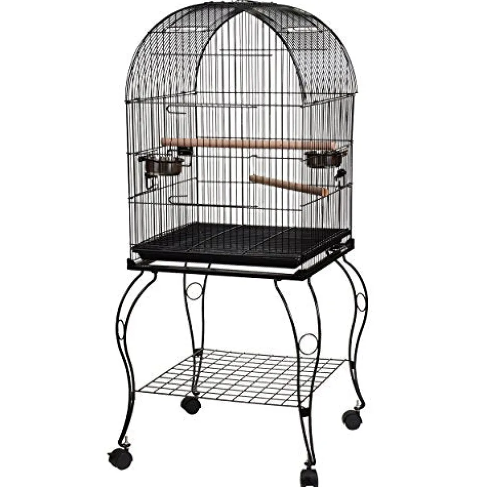 Animal Treasures Bird Cage - Black - Large
