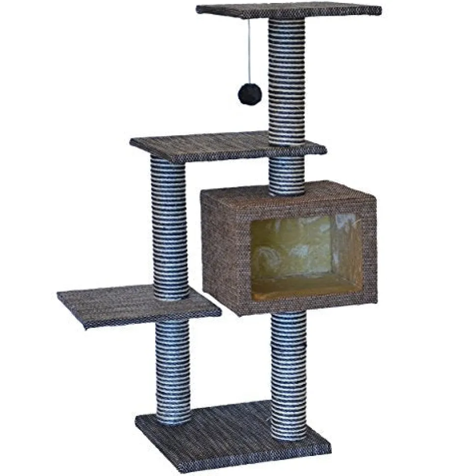 Animal Treasures Cat Tree Scratcher - Tri-Level - 43.5"