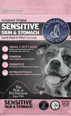 Annamaet Sensitive Skin & Stomach Dry Dog Food - 12 Lbs