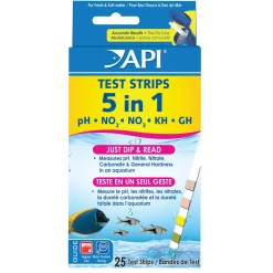 API 5 in 1 Aquarium Test Strips - 25 pk