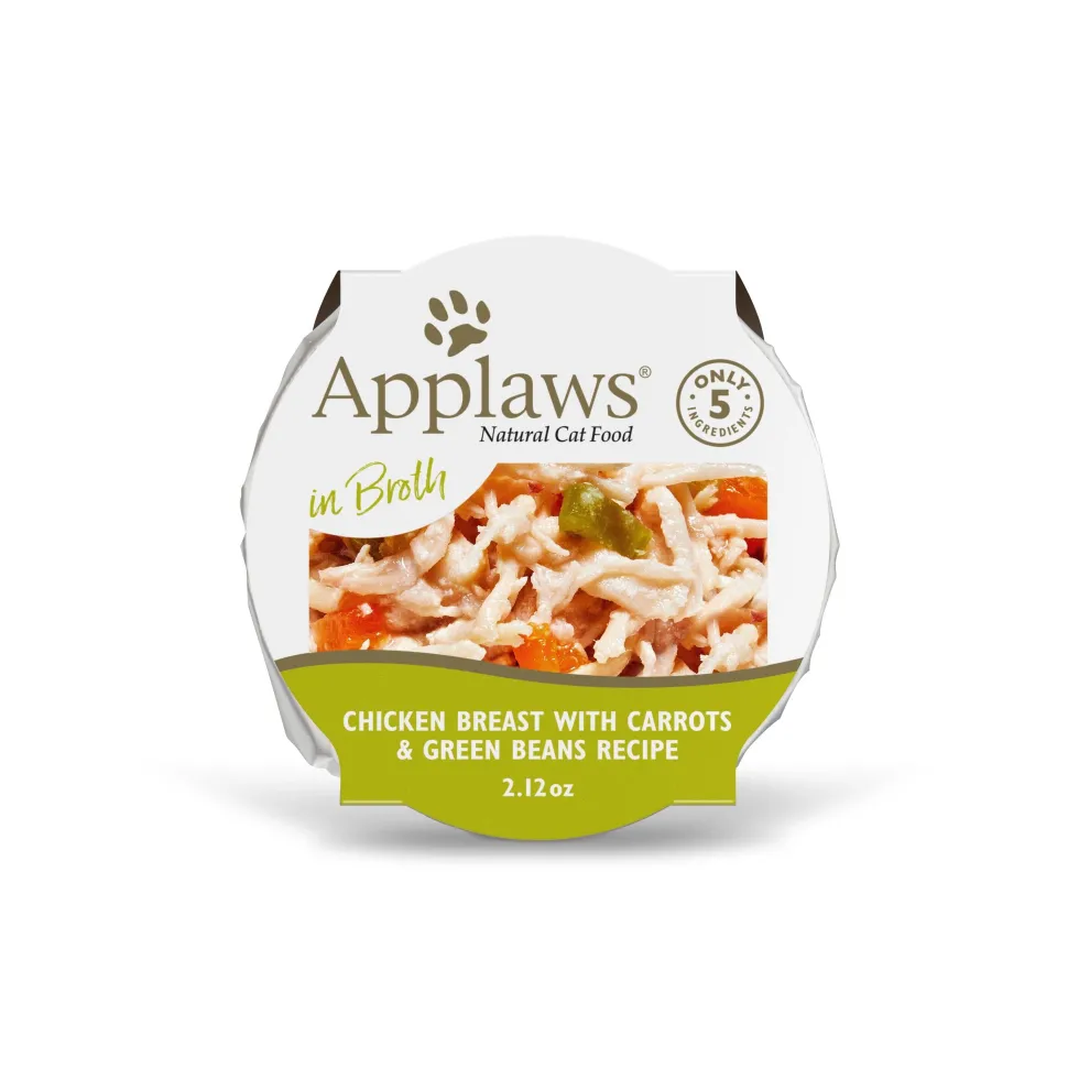 Applaws Chicken and Carrot in Broth Wet Cat Food Tray - 2.12 Oz - Case of 18