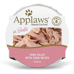 Applaws Natural Wet Tuna Fillet with Crab in Broth