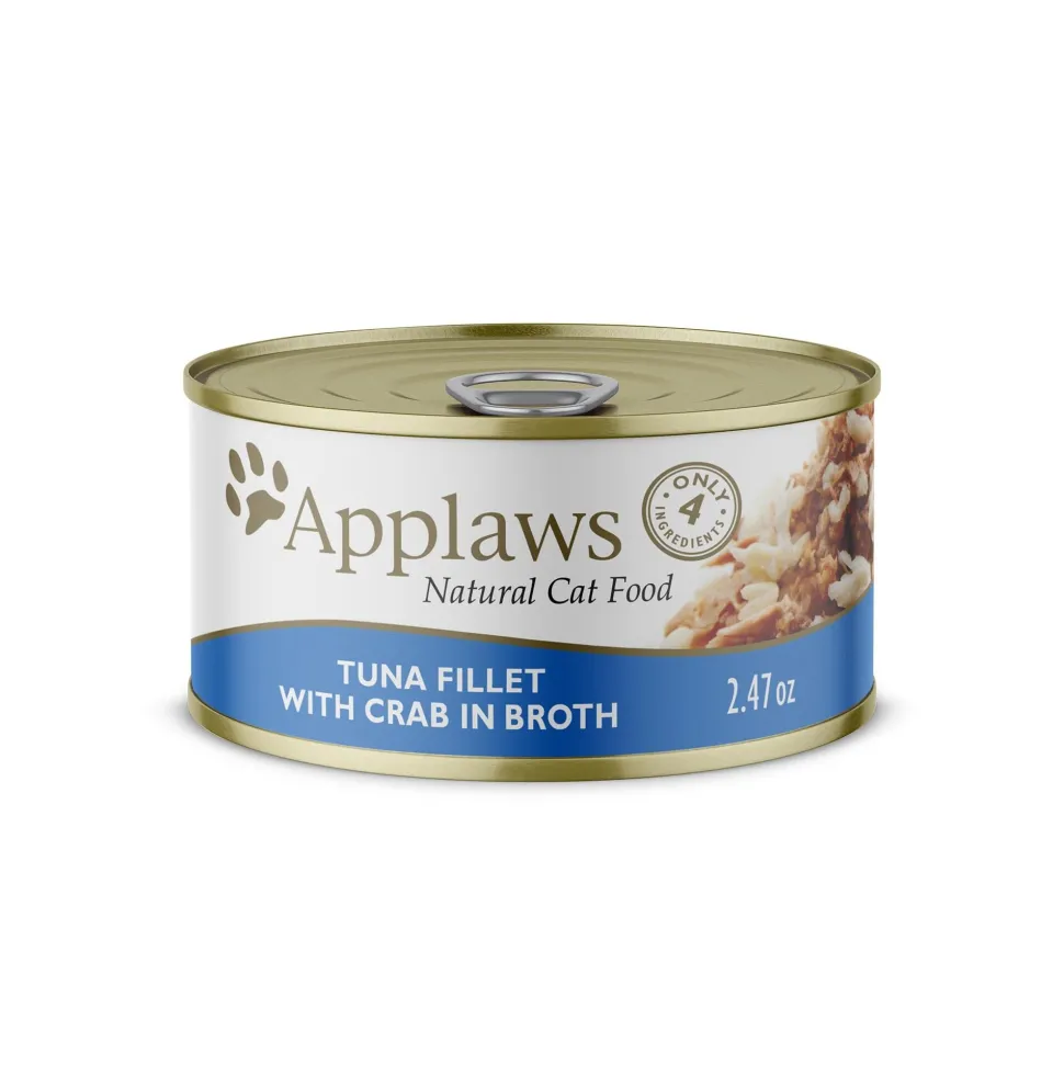 Applaws Tuna and Crab in Broth Canned Cat Food - 2.47 Oz - Case of 24