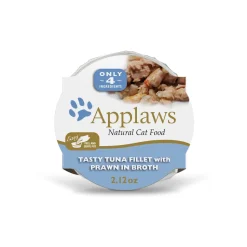 Applaws Tuna Fliet and Prawn in Broth Wet Cat Food Tray - 2.12 Oz - Case of 18