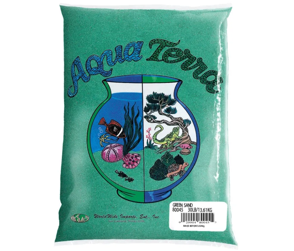 Aqua Terra Aquarium Sand Green - 5 lbs - 6 Count