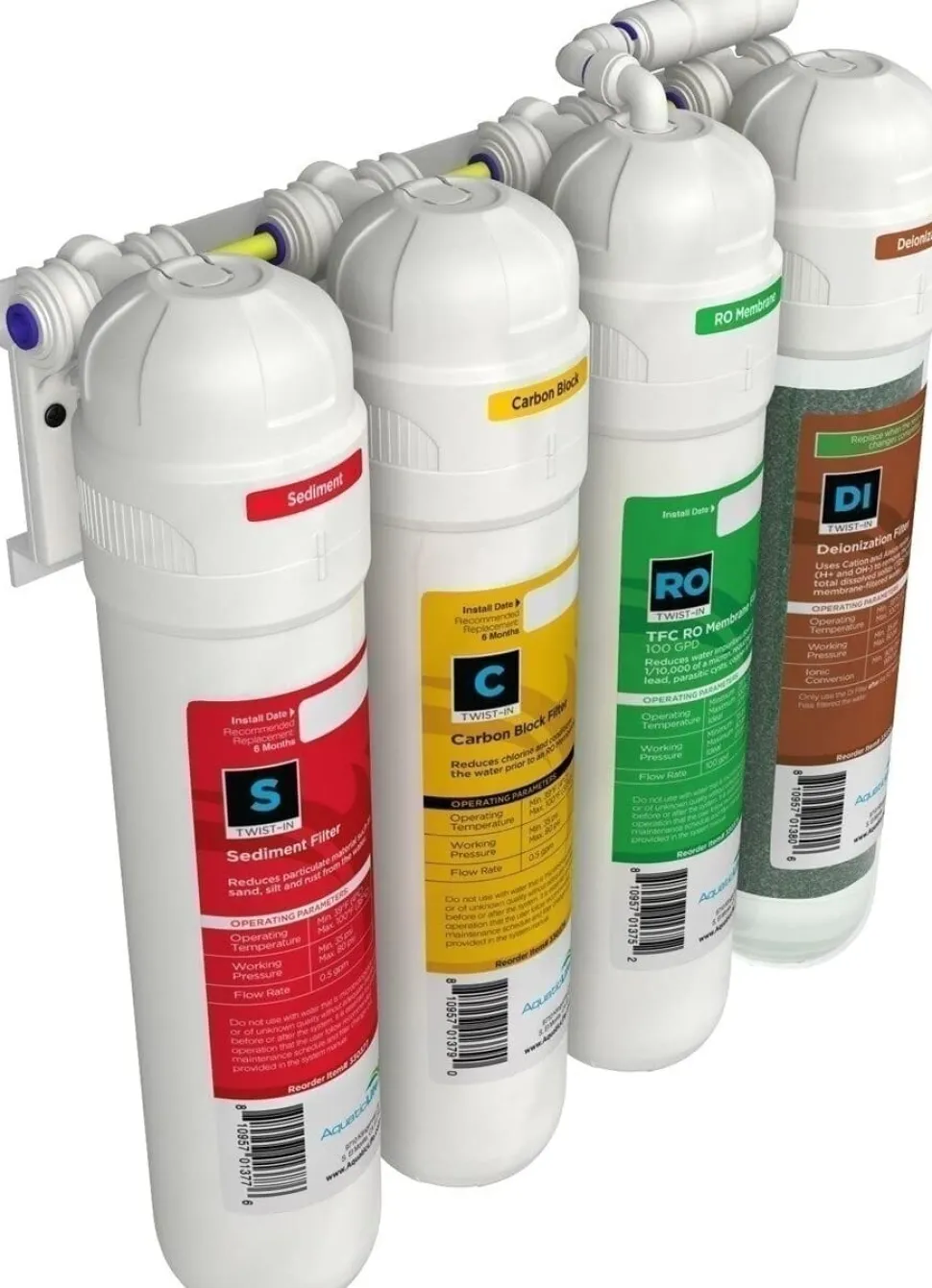 Aquatic Life Twist-In Ro/Di Unit Aquatics Reverse Osmosis - 100 Gpd