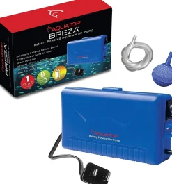 Aquatop Breza Battery Powered Aquarium Air Pump - Blue