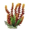 Aquatop Cabomba-Like Weighted Plastic Aquarium Plant - Red/Yellow - 6 In