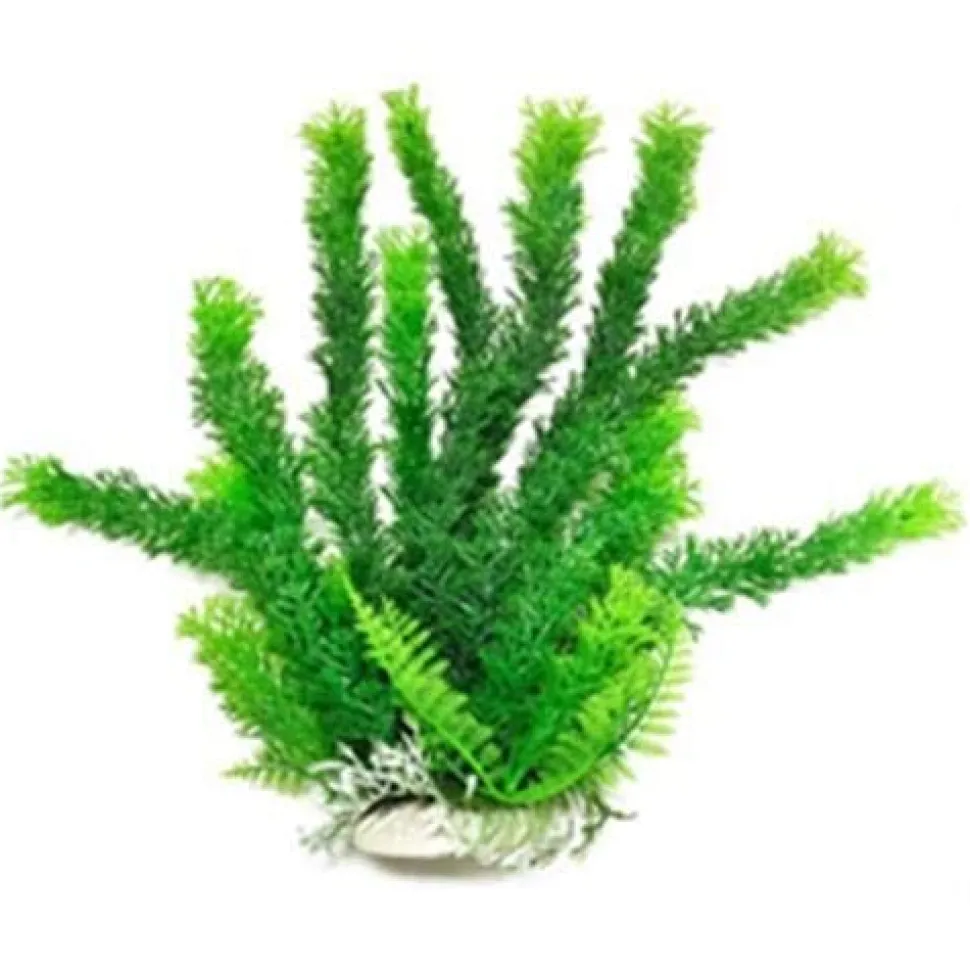 Aquatop Cabomba-Like Weighted Plastic Aquarium Plant - Green - 20 In