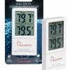 Aquatop External Dual Digital Aquarium Thermometer - White