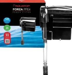Aquatop Forza Hang-On Power External Aquarium Filter - Black - 25 - 40 Gal